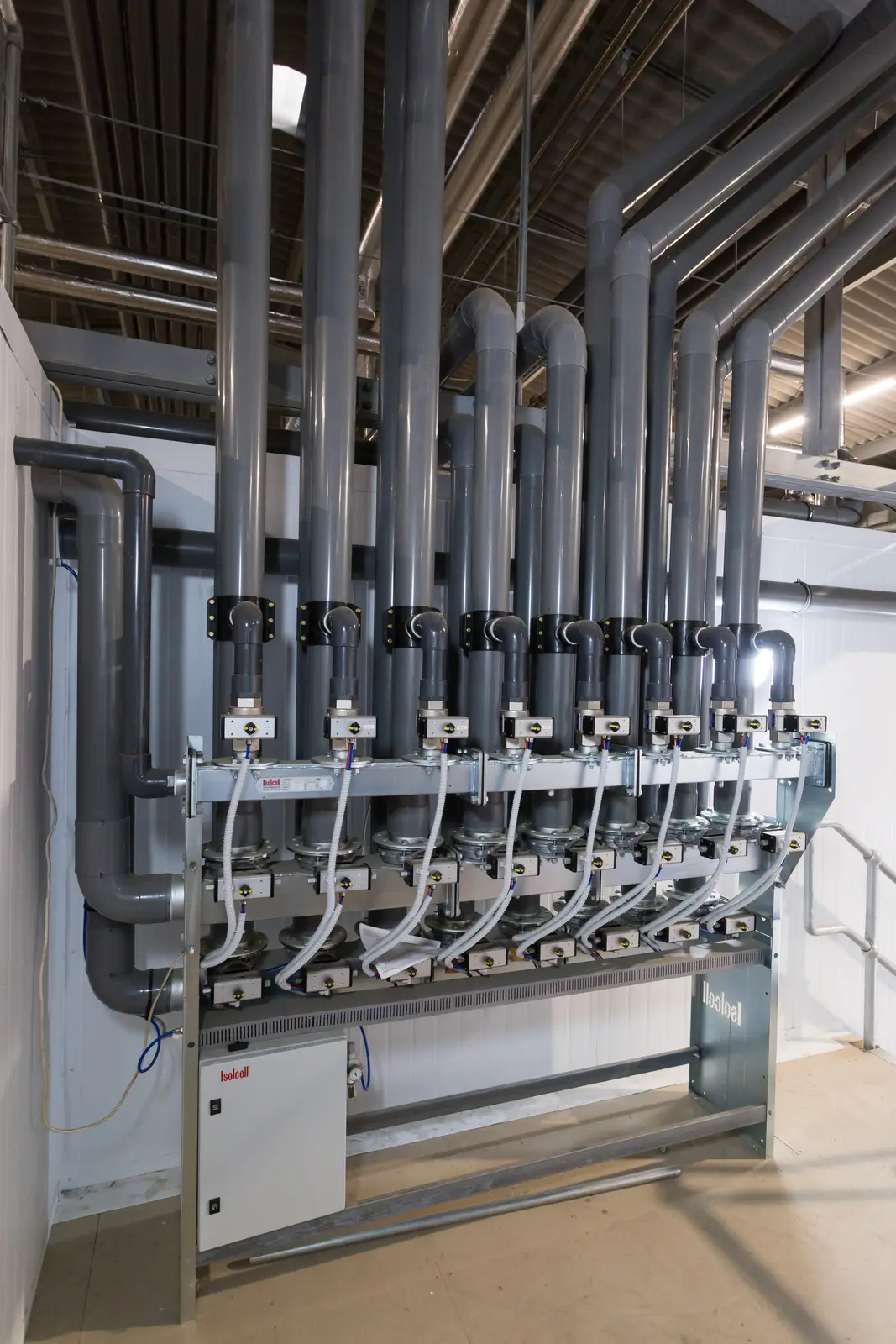 Gas sampling lines running to CA stores