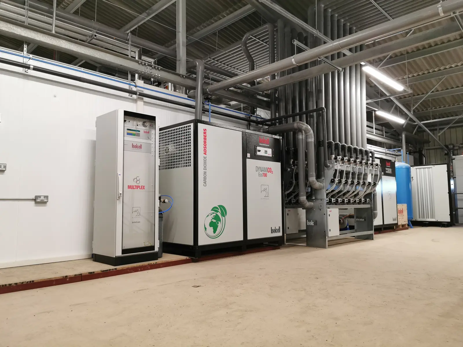 Nitrogen generator and compressor in a UKCA plant room